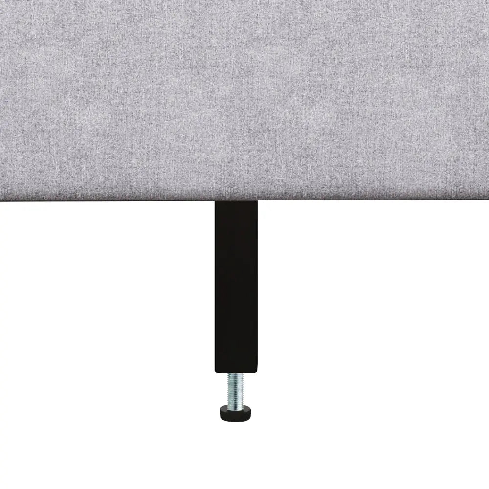 Queen Size Upholstered Platform Bed with Button Tufted Headboard-Queen Size - Gray - Simple Bed Frame