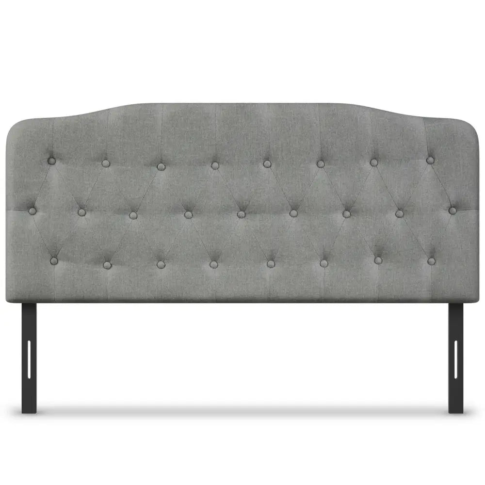 Queen Upholstered Headboard with Adjustable Heights-Light Gray - Light Gray - Headboards