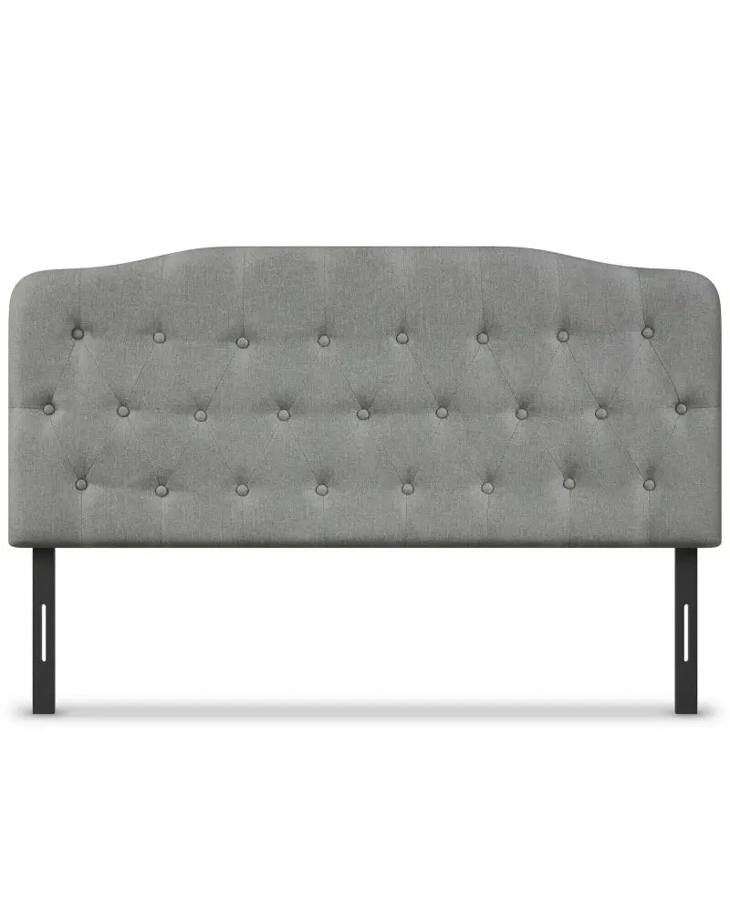 Queen Upholstered Headboard with Adjustable Heights-Light Gray - Light Gray - Headboards