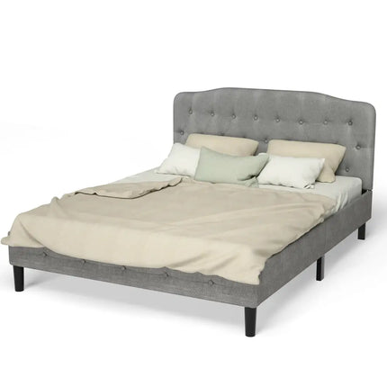 Queen Upholstered Headboard with Adjustable Heights-Light Gray - Light Gray - Headboards