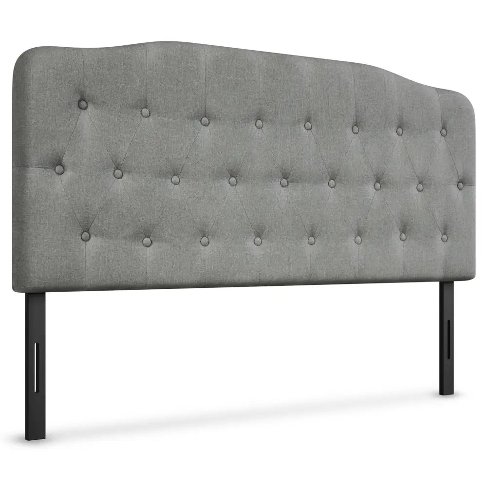Queen Upholstered Headboard with Adjustable Heights-Light Gray - Light Gray - Headboards