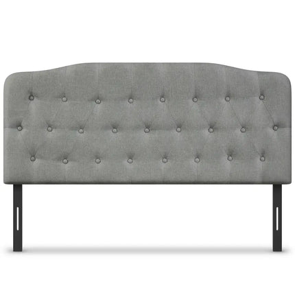 Queen Upholstered Headboard with Adjustable Heights-Light Gray - Light Gray - Headboards