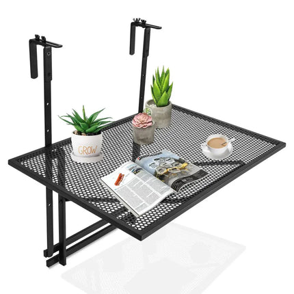 Railing Folding Table with 5Level Adjustable Heights - Oasis Home Essentials