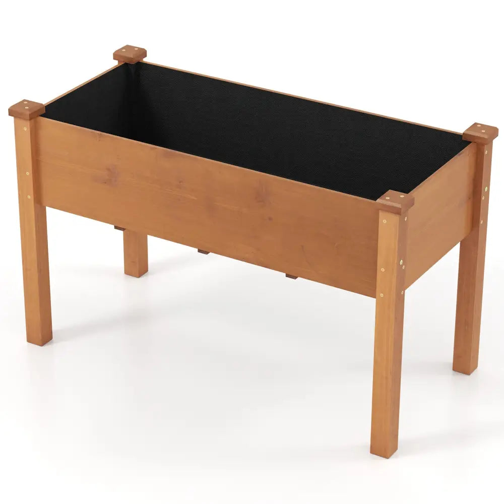 Raised Garden Bed with Legs and Drainage Holes for Backyard-Brown - Brown - Raised Garden Beds