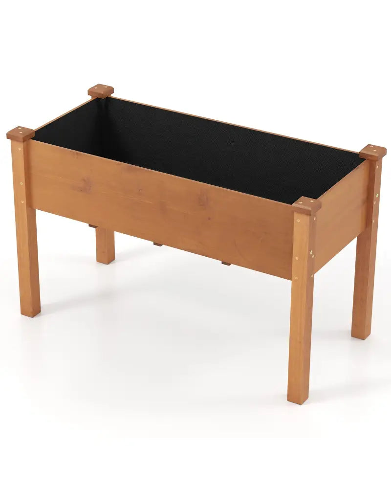 Raised Garden Bed with Legs and Drainage Holes for Backyard-Brown - Brown - Raised Garden Beds