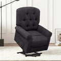 Recliner Chair Sofa for Elderly with Side Pocket and Remote Control-Black - Black - Recliners