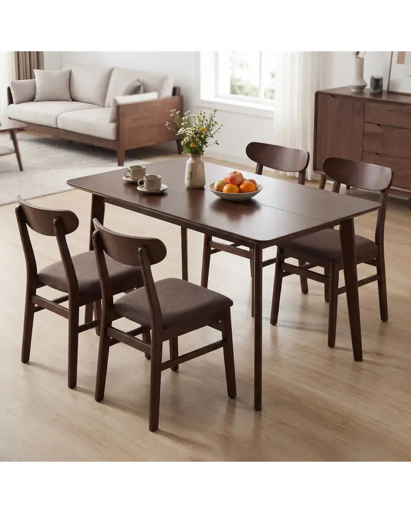 Rectangle Dining Table for 4-6 People 47’’ Kitchen Table-Walnut - Walnut - Dining Tables