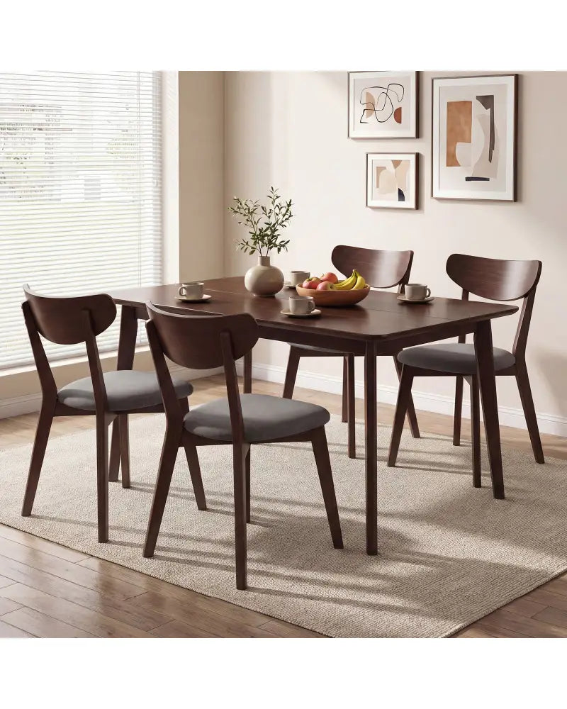 Rectangle Dining Table for 4-6 People 47’’ Kitchen Table-Walnut - Walnut - Dining Tables
