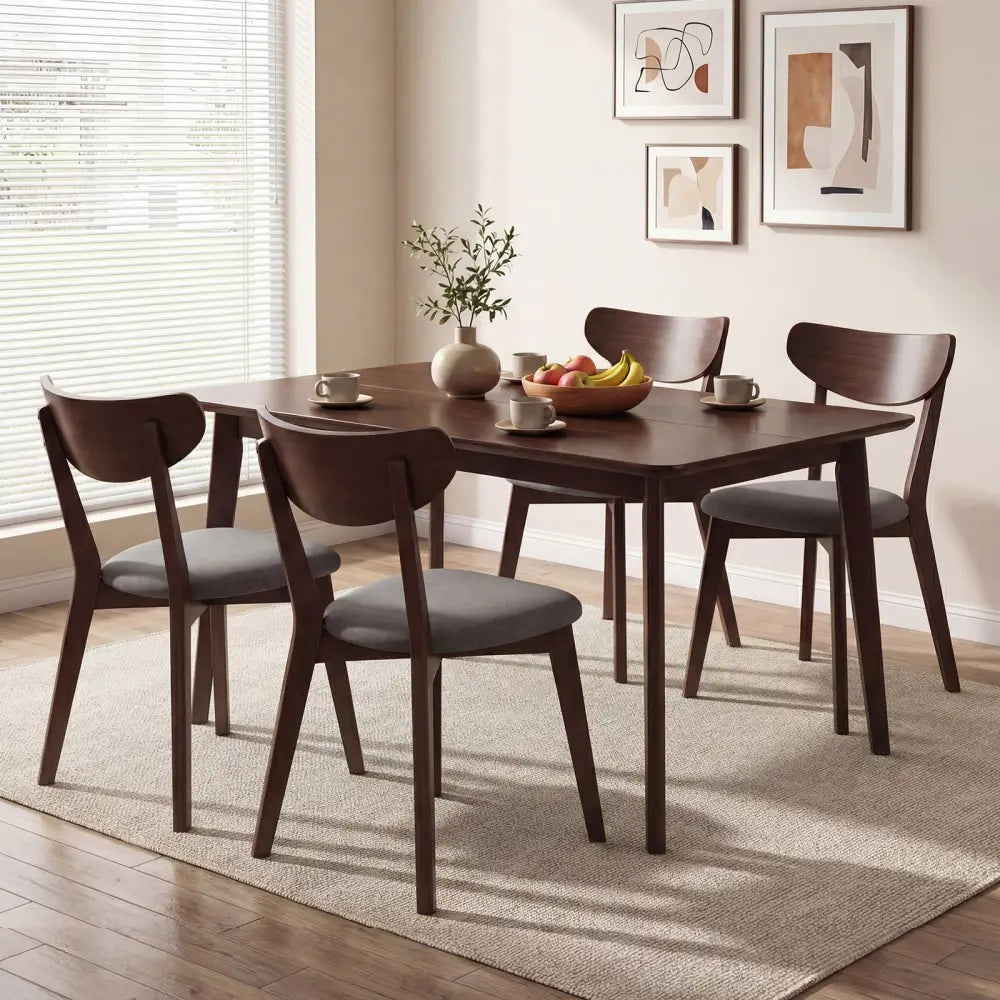 Rectangle Dining Table for 4-6 People 47’’ Kitchen Table-Walnut - Walnut - Dining Tables