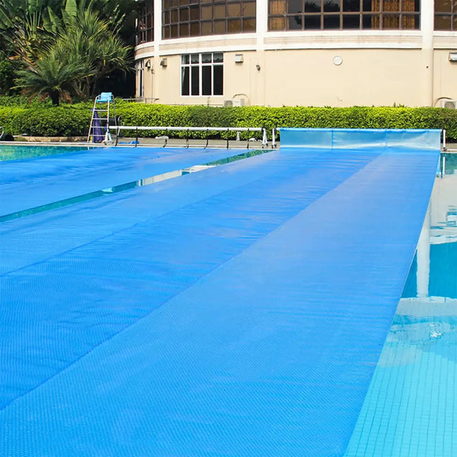 Rectangle Swimming Pool Cover 12-MIL Heat Retaining Pool Solar Blanket with Carrying Bag-36FT x 18FT - Blue - Swimming