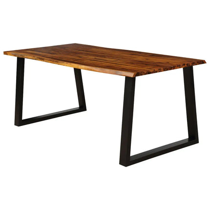 Rectangular Acacia Wood Dining Table - Brown - Dining Tables