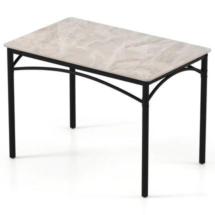 Rectangular Modern Sintered Stone Dining Table for 4 People-Grey - Gray - Dining Tables