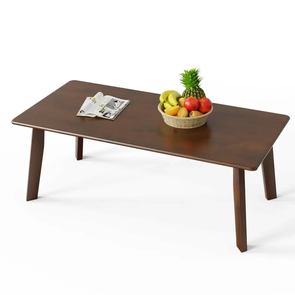Rectangular Modern Wooden Coffee Table with Rubber Leg - Coffee - Coffee Tables