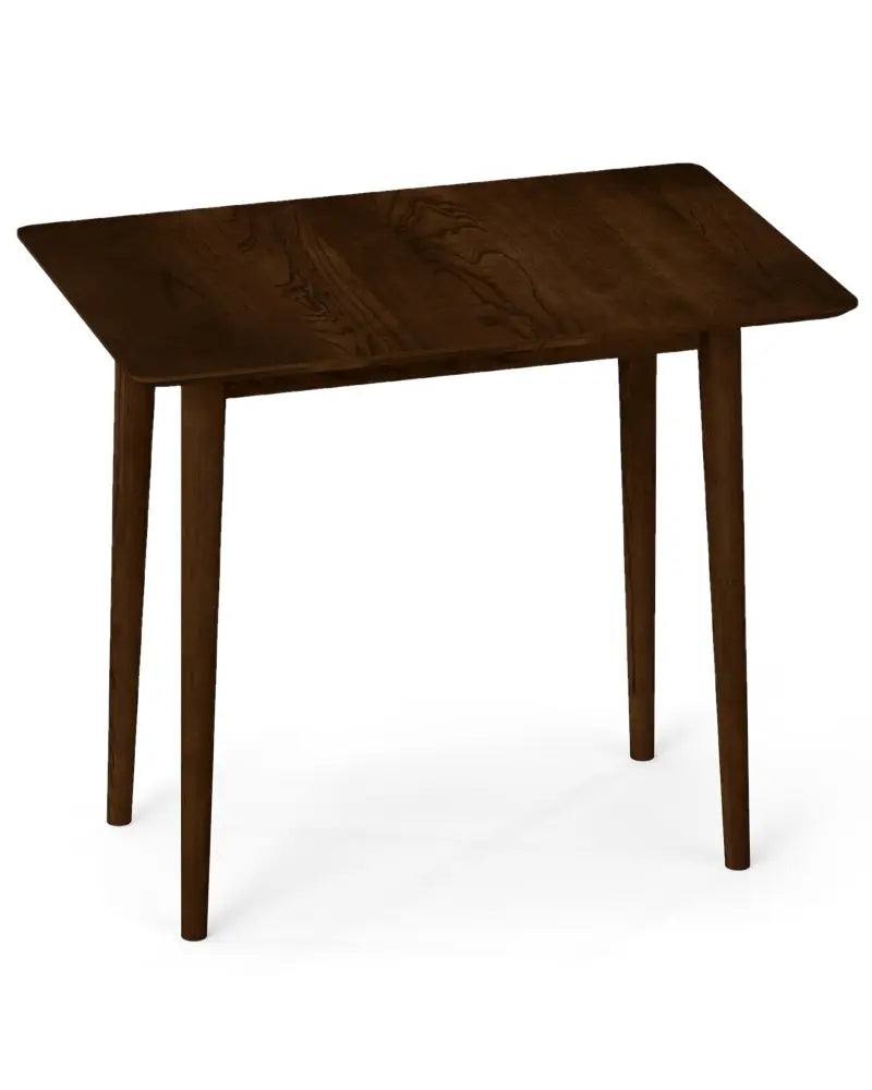 Rectangular Wooden Dining Table for 2-4 34 Inch Farmhouse Solid Wood Kitchen Table-Walnut - Walnut - Dining Tables