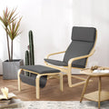 Relax Bentwood Lounge Chair Set with Magazine Rack-Gray - Gray - Accent Chairs
