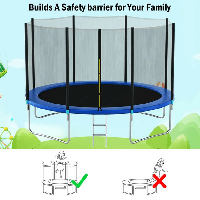 Replacement Trampoline Safety Enclosure Net-12 ft - Trampoline Accessories
