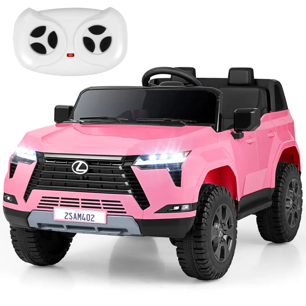 Ride on Car 24V 4WD Licensed LEXUS GX550 Electric Vehicle with Remote for Boys Girls Aged 3+-Pink - Pink - Powered Ride