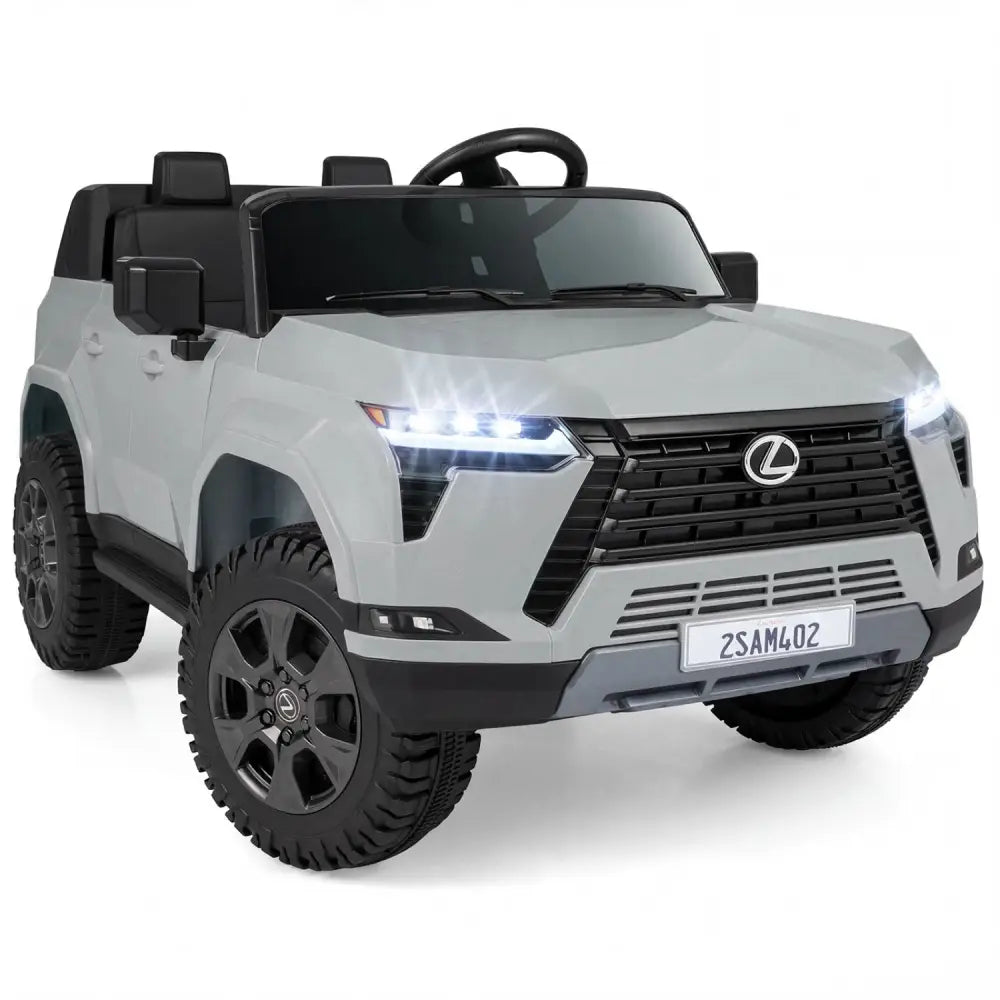 Ride on Car 24V 4WD Licensed LEXUS GX550 Electric Vehicle with Remote for Boys Girls Aged 3+-Grey - Gray - Powered Ride
