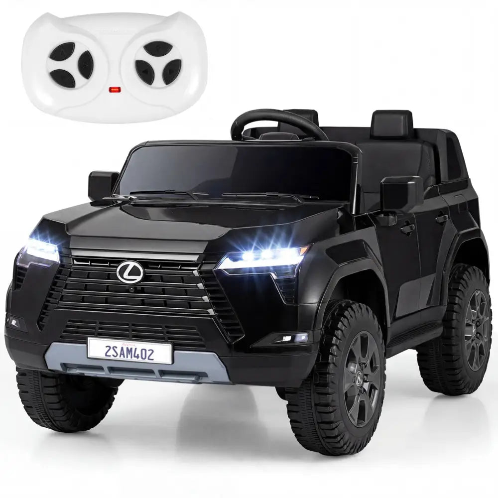 Ride on Car 24V 4WD Licensed LEXUS GX550 Electric Vehicle with Remote for Boys Girls Aged 3+-Black - Black - Powered