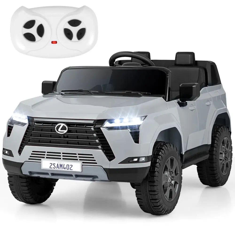 Ride on Car 24V 4WD Licensed LEXUS GX550 Electric Vehicle with Remote for Boys Girls Aged 3+-Grey - Gray - Powered Ride