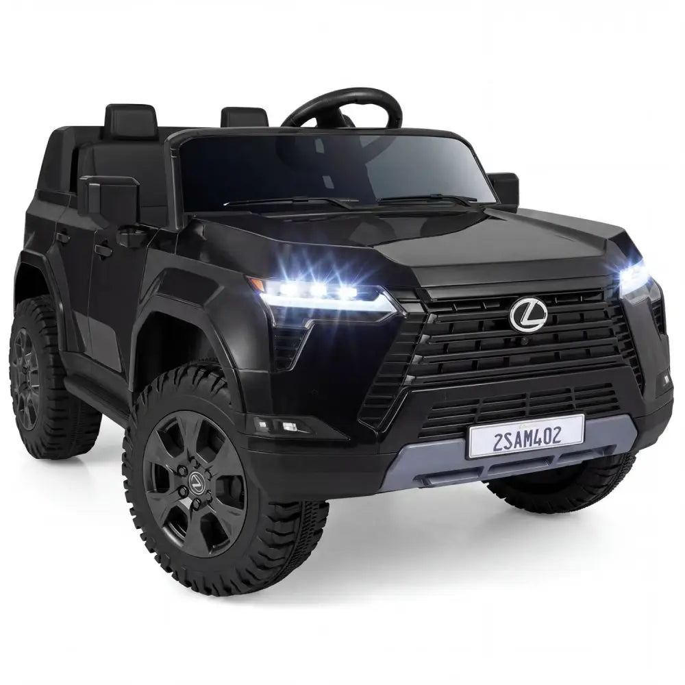 Ride on Car 24V 4WD Licensed LEXUS GX550 Electric Vehicle with Remote for Boys Girls Aged 3+-Black - Black - Powered