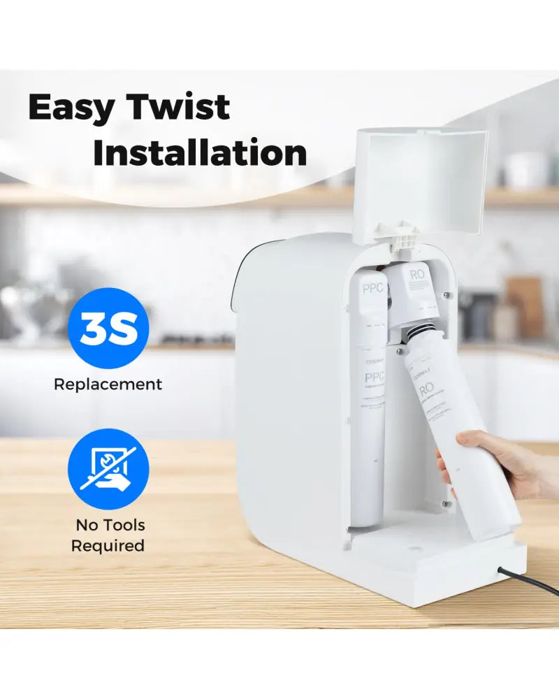 RO Filter Replacement for Countertop Reverse Osmosis System 0.0001 Micron - Water Dispensers