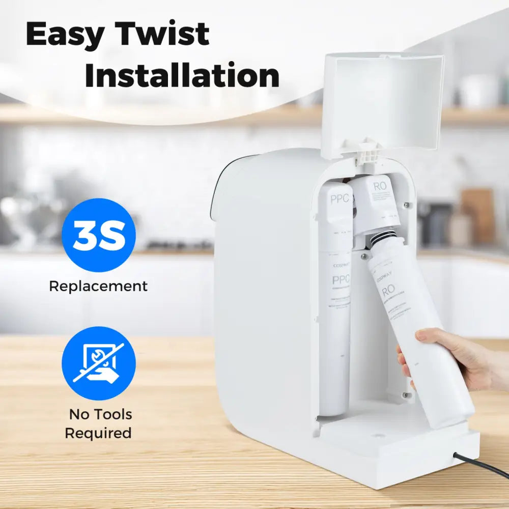 RO Filter Replacement for Countertop Reverse Osmosis System 0.0001 Micron - Water Dispensers