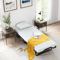 Rollaway Folding Bed with Memory Foam Mattress Made in Italy - Black - Folding Beds