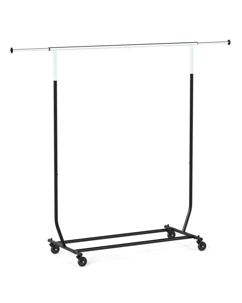 Rolling Clothes Rack Extendable Garment Stand for Hanging Clothes - Coat Racks & Hall Trees