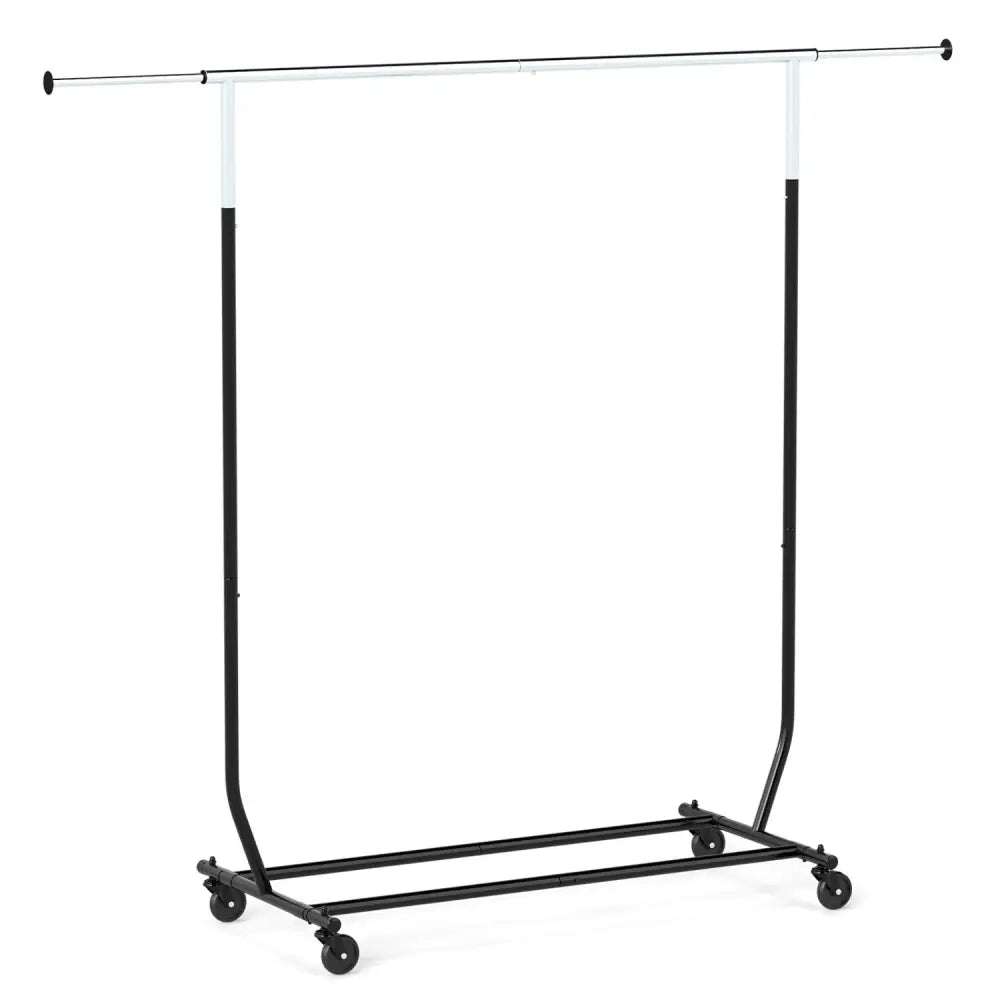 Rolling Clothes Rack Extendable Garment Stand for Hanging Clothes - Coat Racks & Hall Trees