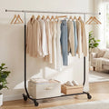 Rolling Clothes Rack Extendable Garment Stand for Hanging Clothes - Coat Racks & Hall Trees