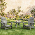 Round Patio Storage Side Table for Poolside and Balcony-1 piece - Gray - Patio Coffee Tables