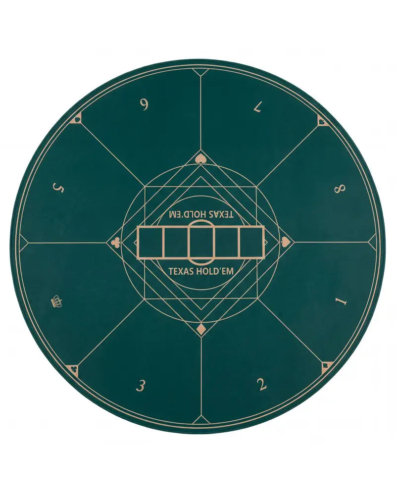 Round Poker Mat for Texas Hold’em 55 inch Portable Foldable Anti-Slip Rubber Base Table Layout-Green - Green - Game Room