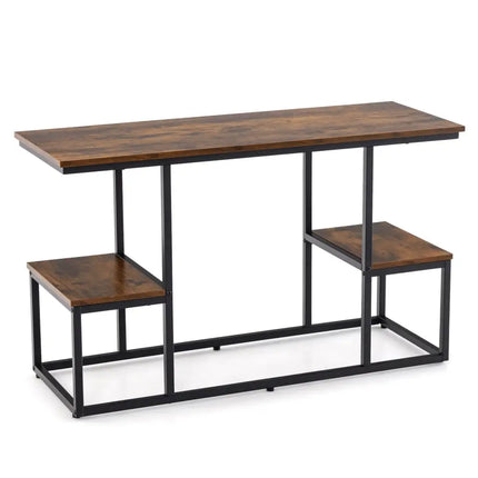 Rustic TV Console Table for 50 Inches TVs-Rustic Brown - Rustic Brown - Entertainment Centers & TV Stands