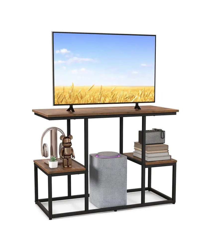 Rustic TV Console Table for 50 Inches TVs-Rustic Brown - Rustic Brown - Entertainment Centers & TV Stands