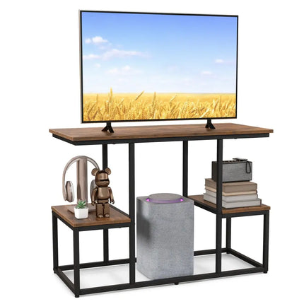 Rustic TV Console Table for 50 Inches TVs-Rustic Brown - Rustic Brown - Entertainment Centers & TV Stands