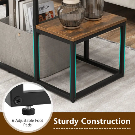 Rustic TV Console Table for 50 Inches TVs-Rustic Brown - Rustic Brown - Entertainment Centers & TV Stands