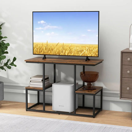 Rustic TV Console Table for 50 Inches TVs-Rustic Brown - Rustic Brown - Entertainment Centers & TV Stands