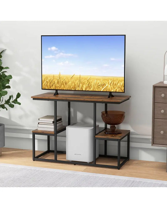 Rustic TV Console Table for 50 Inches TVs-Rustic Brown - Rustic Brown - Entertainment Centers & TV Stands