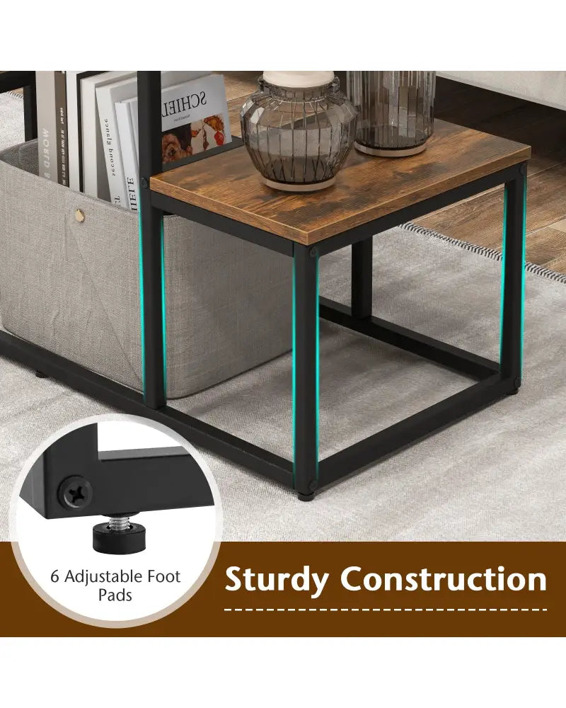 Rustic TV Console Table for 50 Inches TVs-Rustic Brown - Rustic Brown - Entertainment Centers & TV Stands