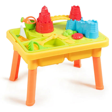Sand and Water Play Table for Kids with Sand Castle Molds - Sandboxes