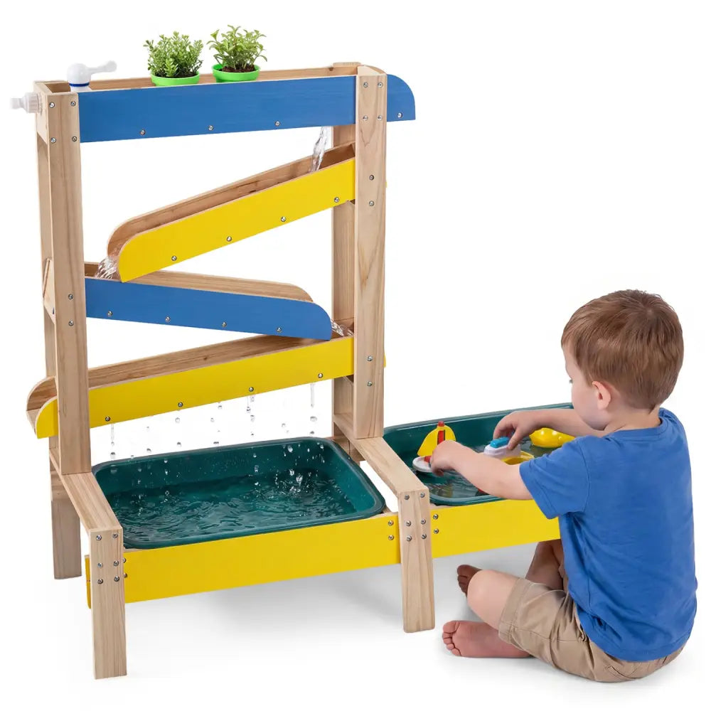 Sand and Water Table for Toddlers with 2 Water Basins-Multicolor - Multicolor - Play Kitchen Sets