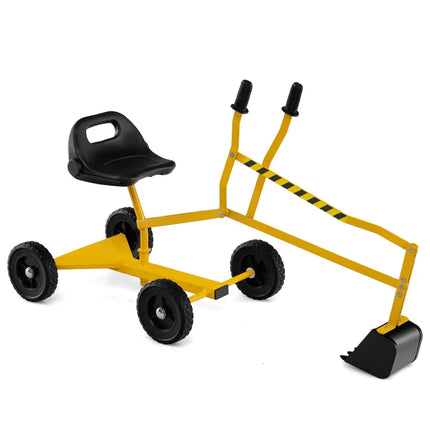 Sand Digger for Kids Sandbox Toy Digger with 2-Handed Controls and Flexible Shovel-Yellow - Yellow - Sandboxes