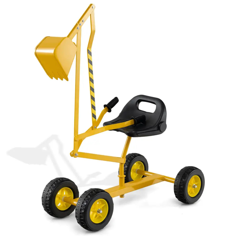 Sand Digger for Kids with 2-Handed Controls and Flexible Shovel-Yellow - Yellow - Sandboxes