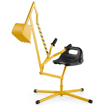 Sand Digger with 2-Handed Controls and Flexible Shovel for 3+ Years Old Kids-Yellow - Yellow - Sandboxes