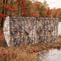 See-Through Hunting Blind Panel with Dog Door Pop up Waterflow Blind for 1-3 People - Camouflage - Tents