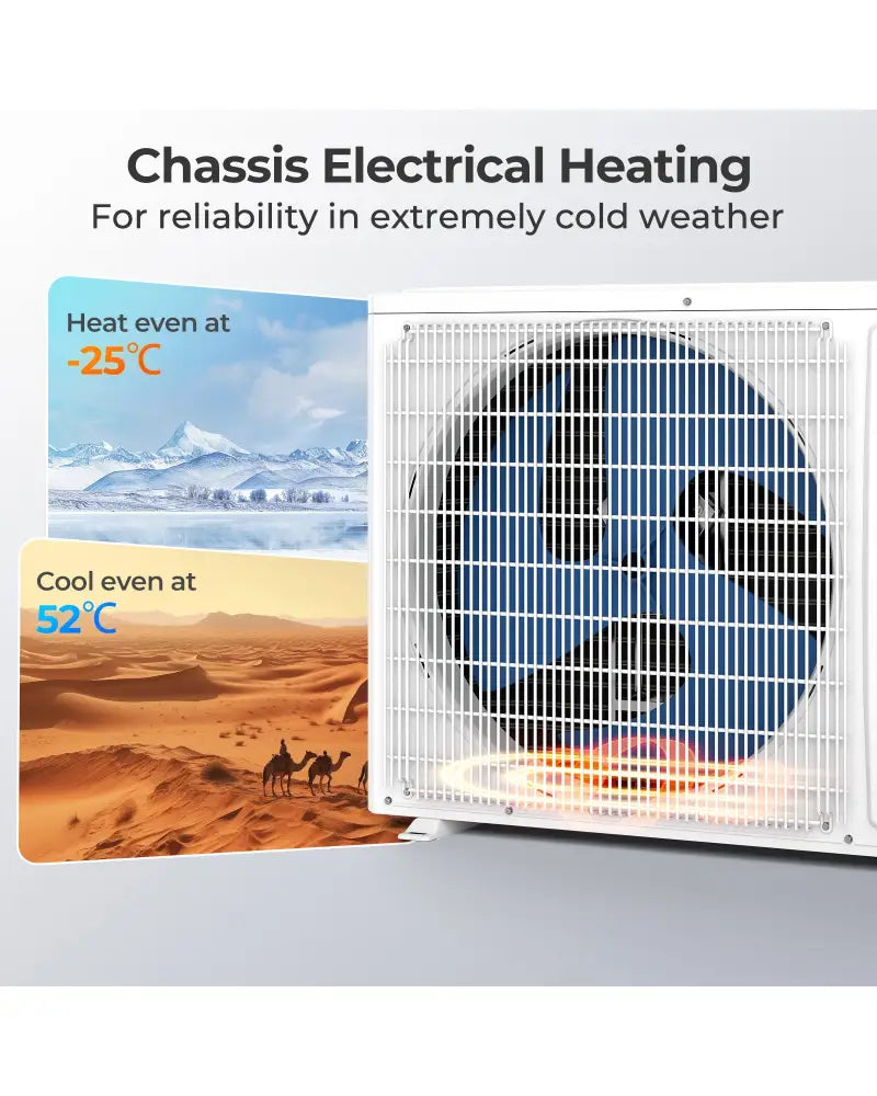 SEERXtreme Series 24000 BTU 25 SEER2 208-230V Mini Split Heat Pump Heating at -25„ƒ WiFi Enabled - White - 24000 BTU
