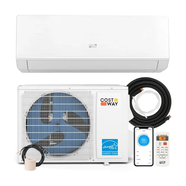 SEERXtreme Series ENERGY STAR Certified 12000 BTU 24 SEER2 115V Mini Split Heat Pump Heating at -25â„ƒ Costway