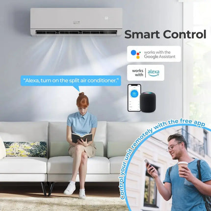 SEERXtreme Series ENERGY STAR Certified 18000 BTU 25 SEER2 208-230V Mini Split Heat Pump Heating at -25â„ƒ Costway