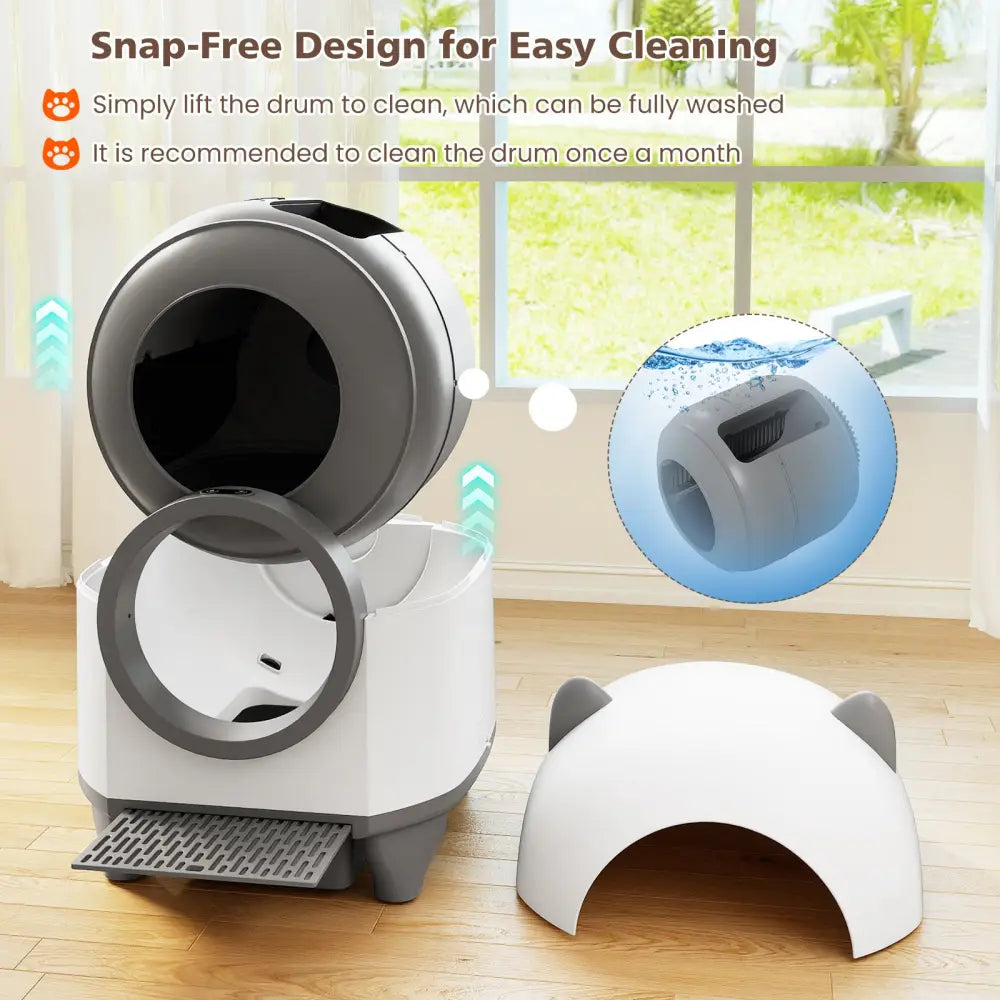 Self-Cleaning Litter Box for Multi-Cat & Senior Cats Home - White - Cat Supplies